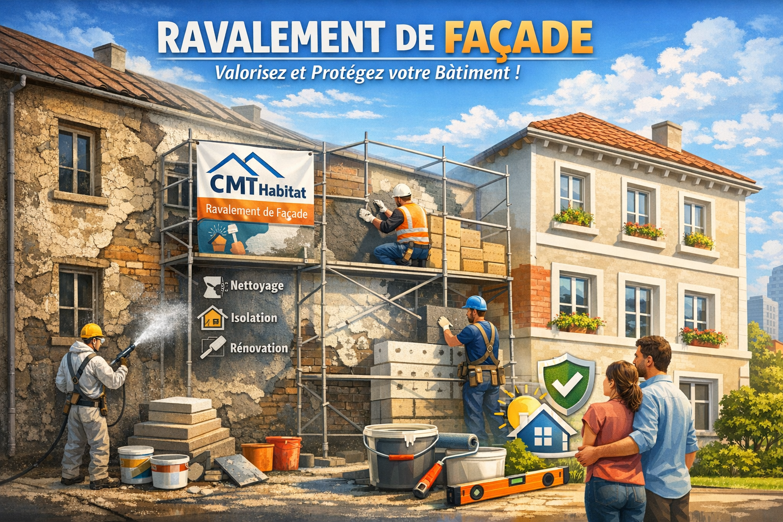 Ravalement de façades avec CMT habitat