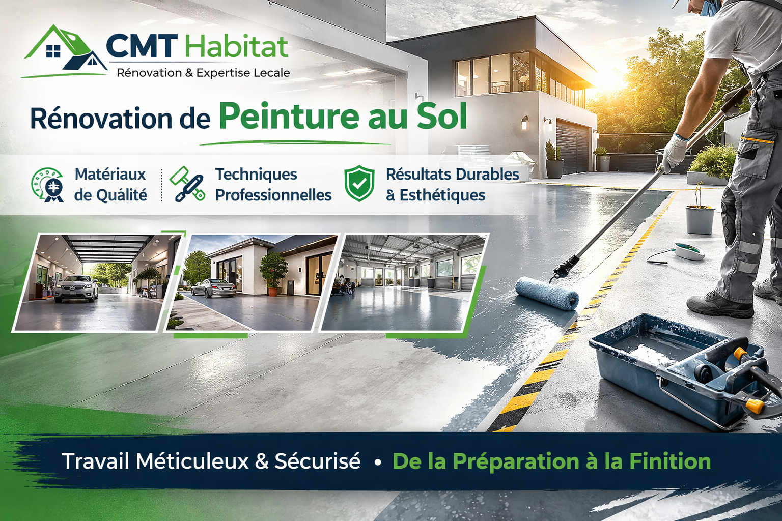 Rénovation de peinture au sol La rénovation de peinture du sol