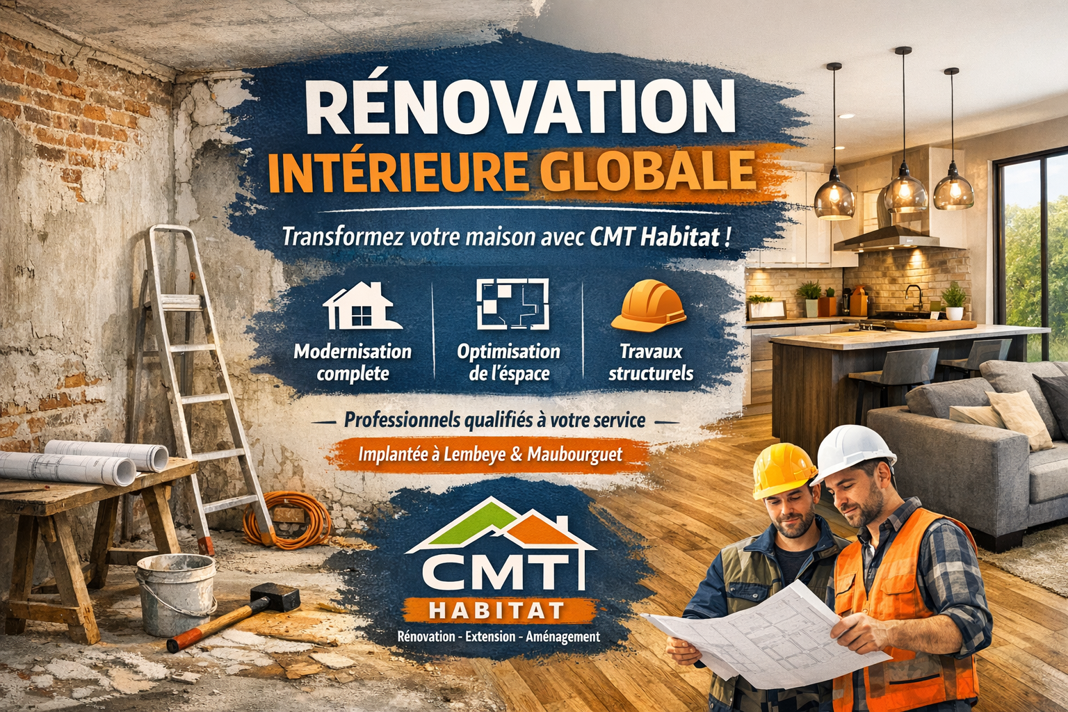 Rénovation intérieure globale La rénovation intérieure globale avec CMT hABITAT