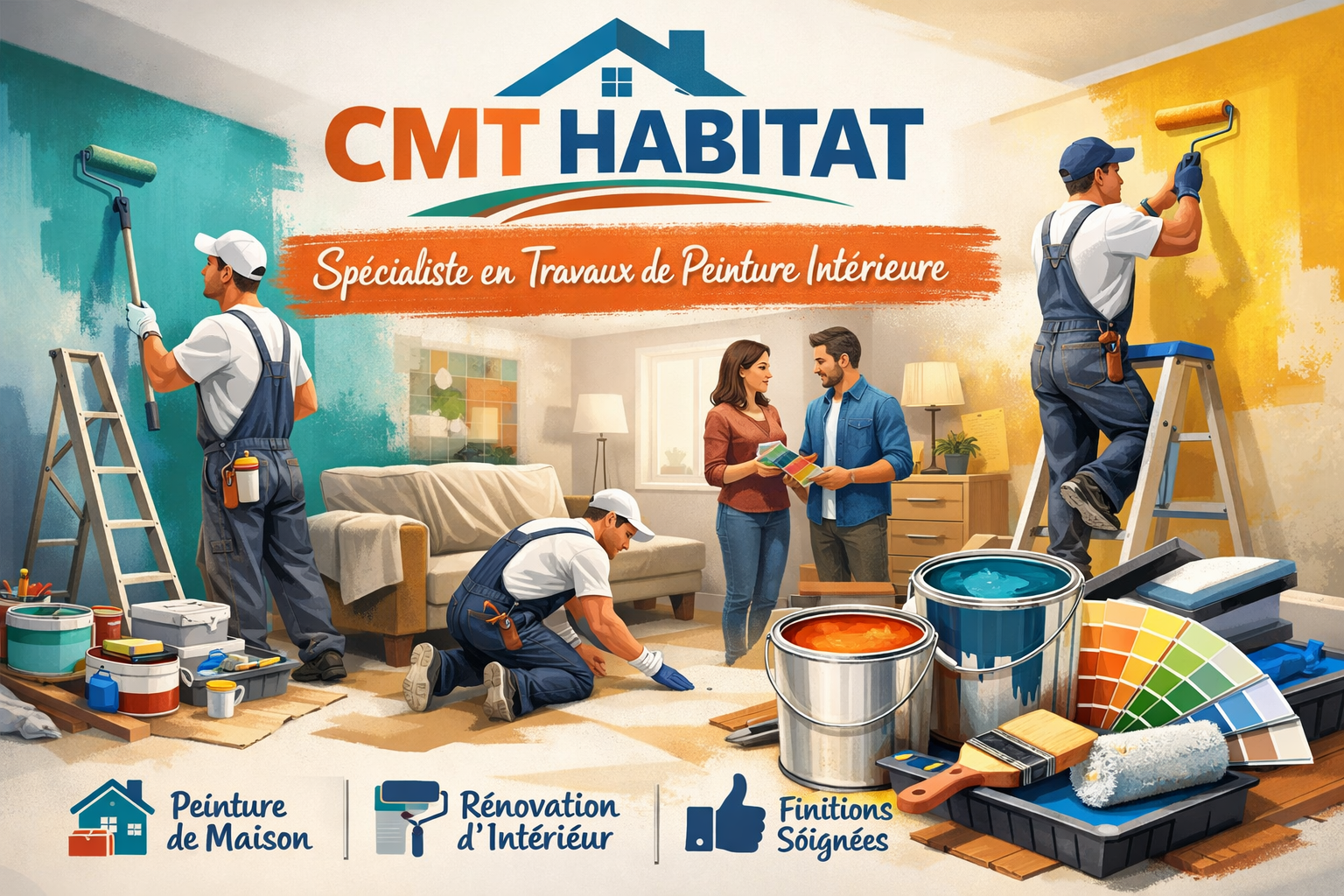 Travaux de peinture intérieure avec CMT Habitat CMT Habitat et les travaux de peinture intérieure